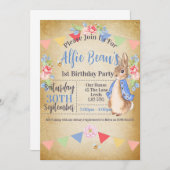 Invitations à la fête de Peter Rabbit (Devant / Derrière)