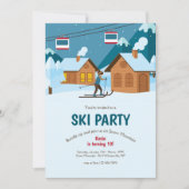 Invitations à la fête de ski (Devant)