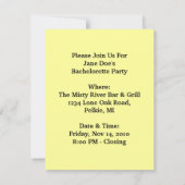 Invitations à la fête de vélo Invitation Gals Soci (Dos)