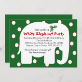 Invitations à la fête des fêtes des éléphants blan (Devant / Derrière)