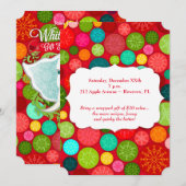 Invitations à la fête des fêtes personnalisées des (Devant / Derrière)