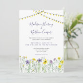 Invitations à la fête des mariages floraux fleur s (Debout devant)