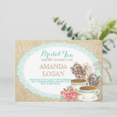 Invitations à la Fête des mariées Tea Party (Debout devant)