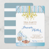 Invitations à la Fête des mariées Tea Party (Devant / Derrière)