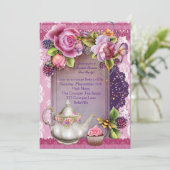 Invitations à la Fête des mariées Tea Party (Debout devant)