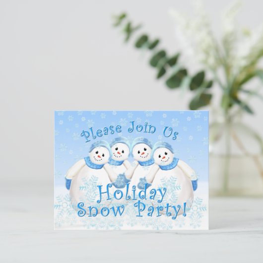 Invitations à la fête des neiges (Debout devant)