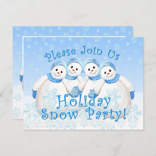 Invitations à la fête des neiges (Devant / Derrière)