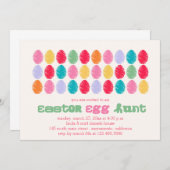 Invitations à la fête des oeufs de Pâques (Devant / Derrière)