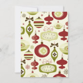 Invitations à la Fête des Ornements de Noël (Dos)