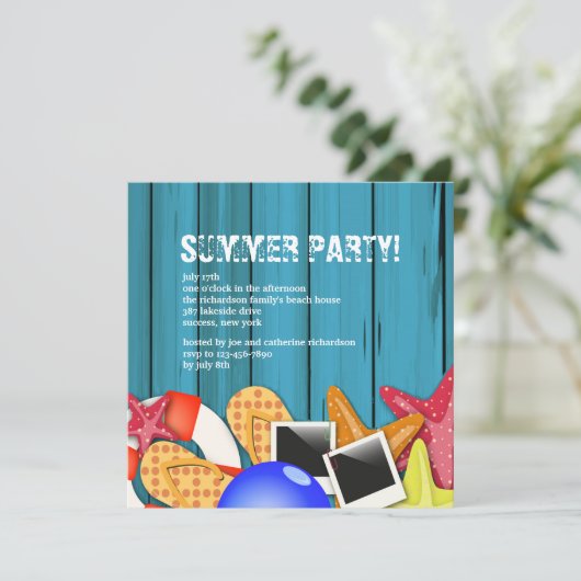 Invitations à la fête d'été (Debout devant)