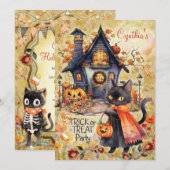 INVITATIONS À LA FÊTE D'HALLOWEEN (Devant / Derrière)