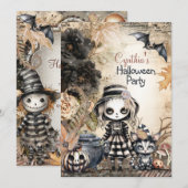 INVITATIONS À LA FÊTE D'HALLOWEEN (Devant / Derrière)