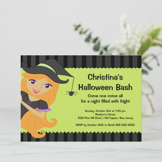 Invitations à la fête d'Halloween Bash (Debout devant)