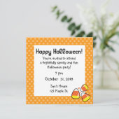 Invitations à la fête d'Halloween Candy Corn (Debout devant)