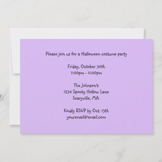 Invitations à la fête d'Halloween Corn (Dos)