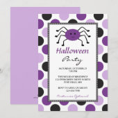 Invitations à la fête d'Halloween de l'araignée vi (Devant / Derrière)