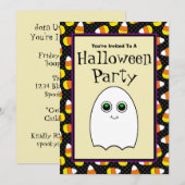 Invitations à la fête d'Halloween du fantôme (Devant / Derrière)