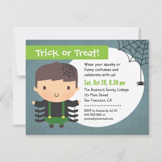 Invitations à la fête d'Halloween pour les enfants (Devant)