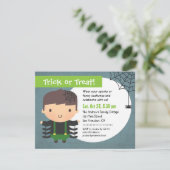 Invitations à la fête d'Halloween pour les enfants (Debout devant)