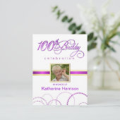 Invitations à la fête du 100e anniversaire - avec (Debout devant)