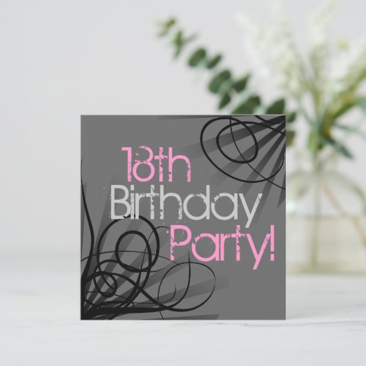 Invitations à la fête du 18e anniversaire (Debout devant)