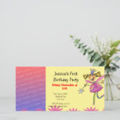 Invitations à la fête du 1er anniversaire (fée de (Debout devant)