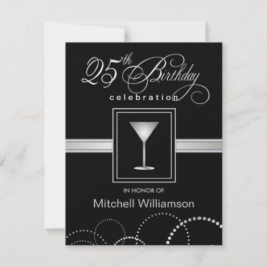 Invitations à la fête du 25e anniversaire - avec M (Devant)