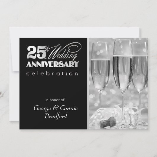 Invitations à la fête du 25e anniversaire - person (Devant)