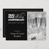 Invitations à la fête du 25e anniversaire - person (Devant / Derrière)