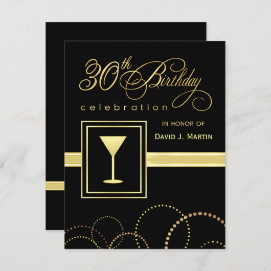 Invitations à la fête du 30e anniversaire (Devant / Derrière)