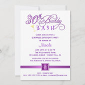 Invitations à la fête du 30e anniversaire - avec M (Dos)