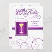Invitations à la fête du 30e anniversaire - avec M (Devant / Derrière)