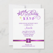 Invitations à la fête du 40e anniversaire - avec M (Dos)