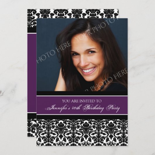 Invitations à la fête du 40e anniversaire de la ph (Devant / Derrière)