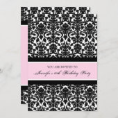 Invitations à la fête du 40e anniversaire de Pink  (Devant / Derrière)