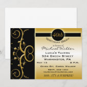 Invitations à la fête du 40e anniversaire de surpr (Devant / Derrière)