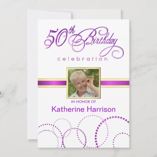Invitations à la fête du 50e anniversaire - avec M (Devant)