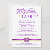 Invitations à la fête du 50e anniversaire - avec M (Dos)