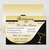 Invitations à la fête du 50e anniversaire de surpr (Devant / Derrière)