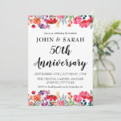 invitations à la fête du 50e anniversaire fleurie  (Debout devant)