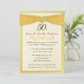 Invitations à la fête du 50e anniversaire - Gold V (Debout devant)