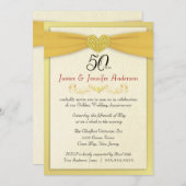 Invitations à la fête du 50e anniversaire - Gold V (Devant / Derrière)