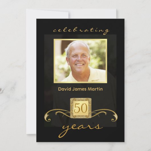 Invitations à la fête du 50e anniversaire - Monogr (Devant)