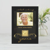 Invitations à la fête du 50e anniversaire - Monogr (Debout devant)
