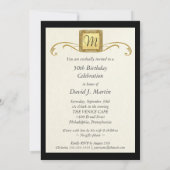 Invitations à la fête du 50e anniversaire - Monogr (Dos)