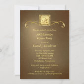 Invitations à la fête du 50e anniversaire - Monogr (Dos)