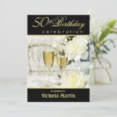 Invitations à la fête du 50e anniversaire - Noir e (Debout devant)