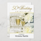 Invitations à la fête du 50e anniversaire - Pour e (Devant / Derrière)