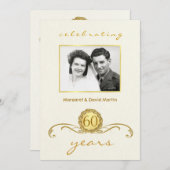 Invitations à la fête du 60e anniversaire Accents  (Devant / Derrière)