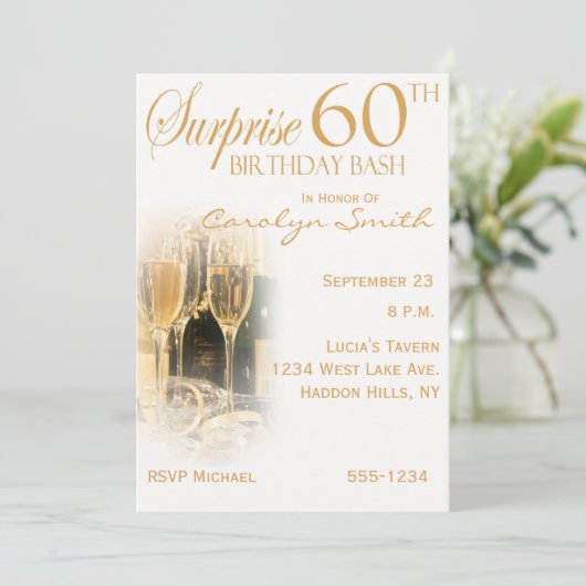 Invitations à la fête du 60e anniversaire de surpr (Debout devant)